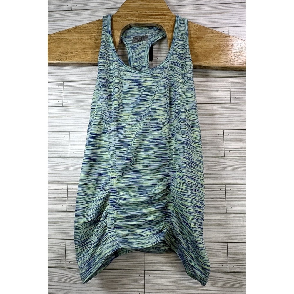 Athleta Women's Racerback Tank Top‎ Medium Athletic Shirt Green Blue Workout